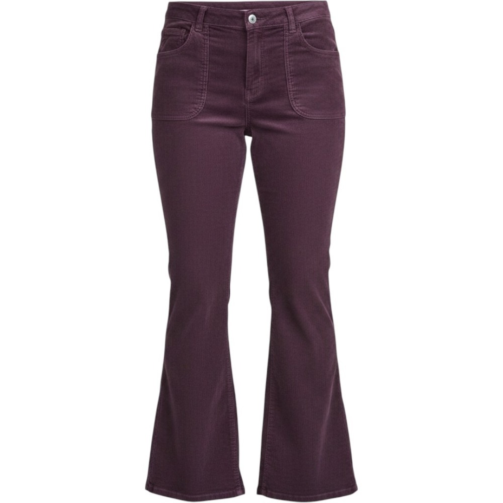 Pilcro Anthropologie Corduroy Flare Pants Size 34 Burgundy Patch Pocket Bootcut